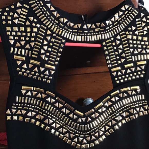 BEBE exotic black dress - Picture 5 of 6